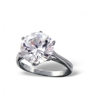 Stříbrný prsten se zirkonem "Blesk". Ag 925/1000